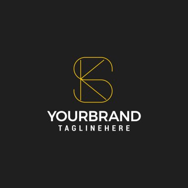 SK or KS Abstract initial monogram letter alphabet logo