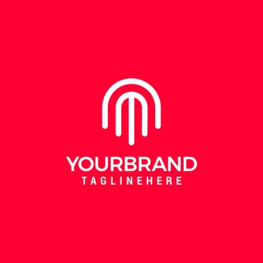 Minimalist Logo Design of Letter Mn illustration for your business.