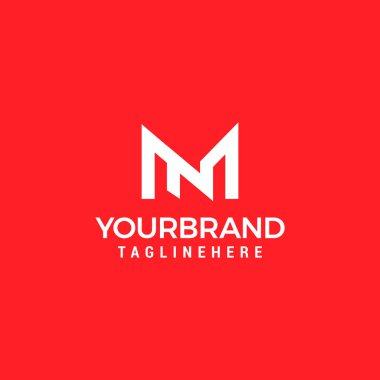 MN initial logo NM initial logo design template vector