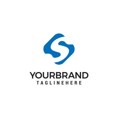 Initial S uppercase letter logo vector design template