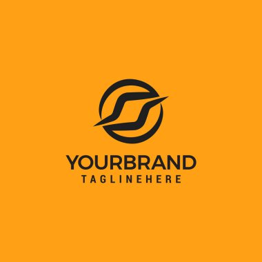 illustration Unique modern minimalist trendy circular shaped fashion brand letter S based on initial logo icon.