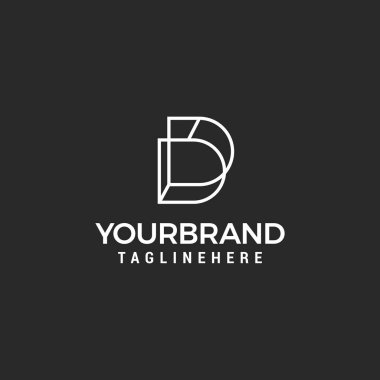 Letter D Logo Design with Architecture Element design vector