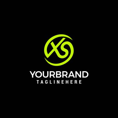 Creative Circle Letter XS Logo Design Abstract Modern vector Illustration