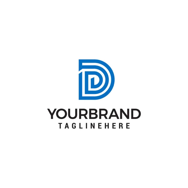 Creative Monoline Letter Monogram Logo Minimalist Design — Stock Vector