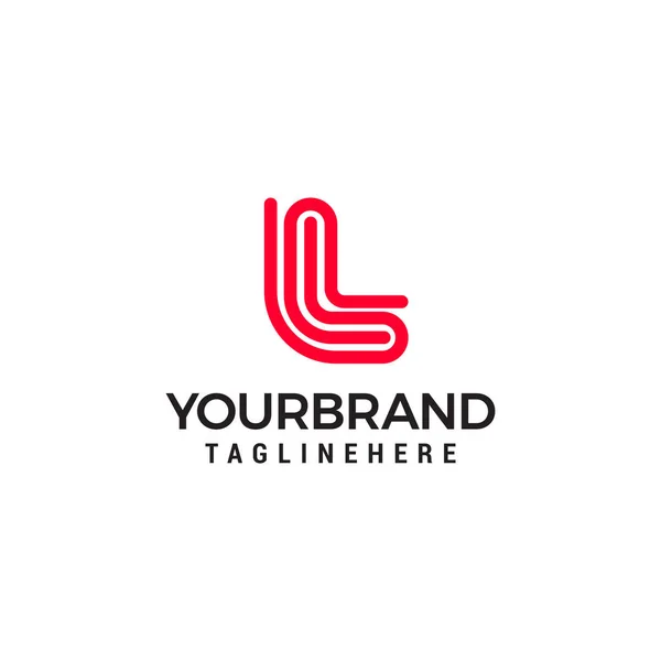 Letter Logo Design Elegant Luxurious Style Red Line Shape — Image vectorielle