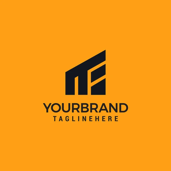 Letters Initials Logo Design Business Company — Stok Vektör