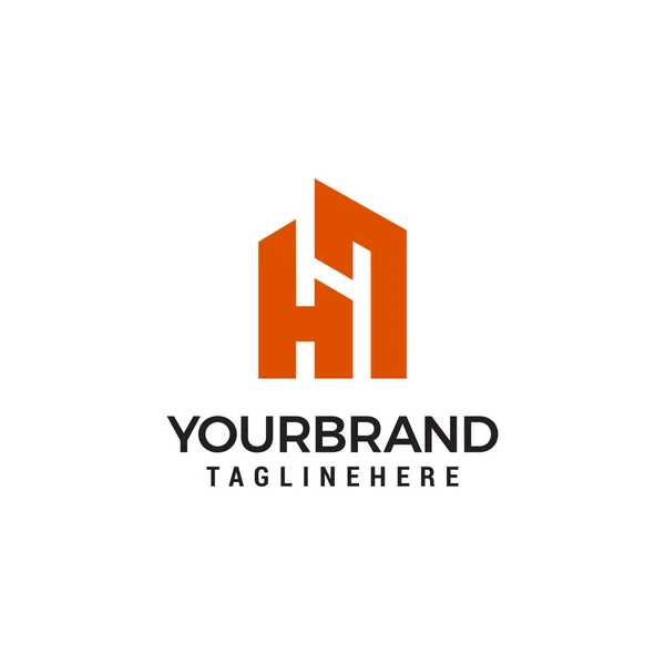 Modern Home Business Logo Letter Vector Template — ストックベクタ