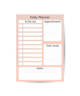 Plant Daily Planner Template in Vector for Notes, To Do List, Goals, and more.