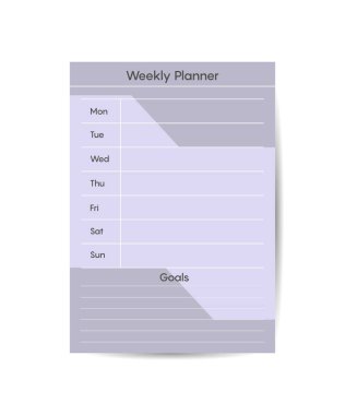 Weekly planner Template Ready for Print with Space for To-Do List, Schedule, Activities, Appointments