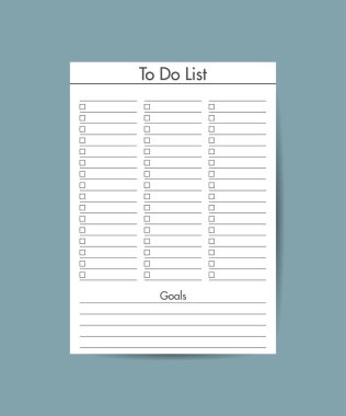 To do list or plan. All tasks completed. Sheet of paper with check mark Vector flat illustration isolated on white background