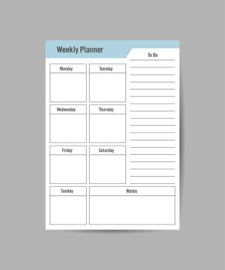 Templates for notes, to-do lists. Planning, schedule for your design. white background