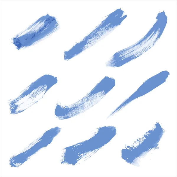 Handgezeichneter Aquarellpinselstrich Pinselstriche Vektor Kritzelt Abstrakte Tuschestreifen Auf Weißem Hintergrund — Stockvektor