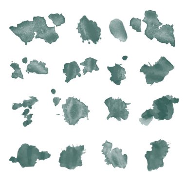 Suluboya fırça darbeleri, vektör suluboya lekeleri