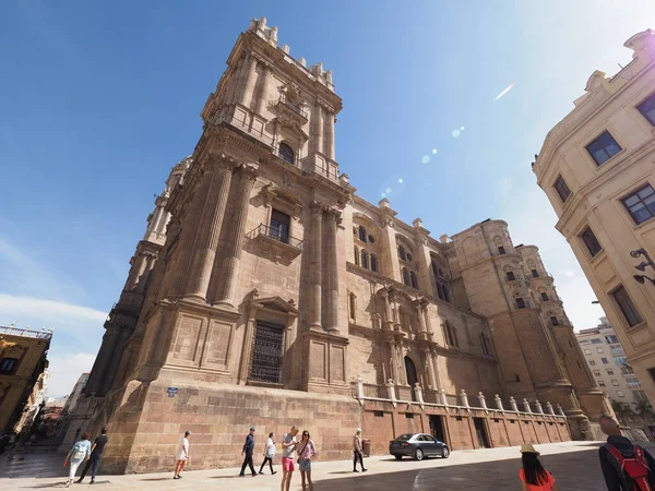 Monumentale Kathedrale in der Stadt Malaga in Spanien — Stockfoto