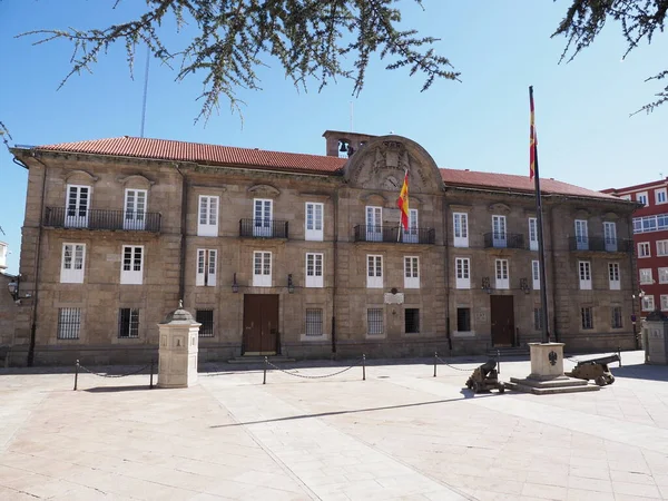 Captaincy Palace Constitution Square European Coruna City Galicia Spain Clear — Foto de Stock