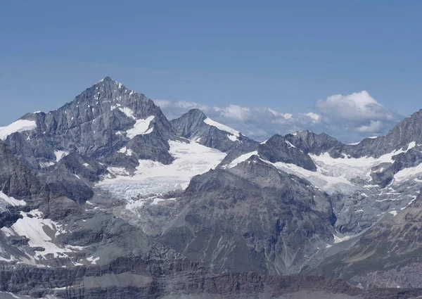 Marvelous Alps Klein Matterhorn European Peaks Canton Valais Switzerland Clear — Stock Photo, Image
