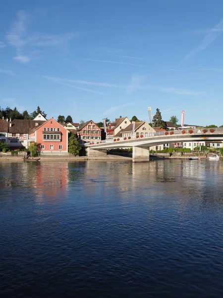 Miasto Most Nad Renem Europie Stein Rhein Switzerlandii Czyste Błękitne — Zdjęcie stockowe