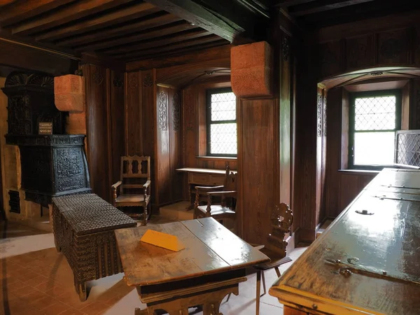 Chambre du château de Koenigsbourg en Alsace en France — Photo