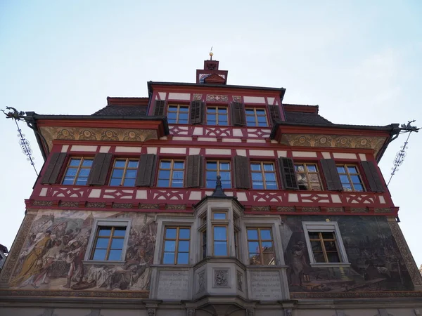 Elevación del ayuntamiento de Stein am Rhein en Suiza —  Fotos de Stock