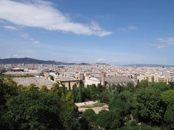 Urban View European City Barcelona Catalonia District Spain Clear Blue — 스톡 사진