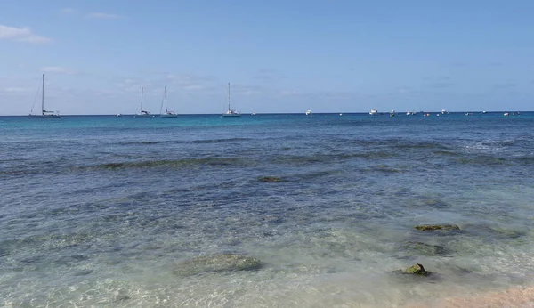 Yachts Clean Atlantic Ocean African Santa Maria Town Sal Island — Photo