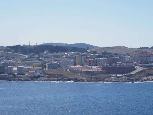 Housing Estate European Coruna City Galicia District Spain Clear Blue — Stockfoto