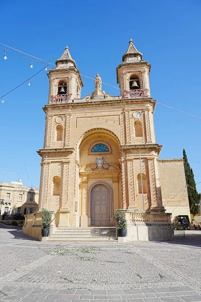 Iglesia Parroquial Nuestra Señora Pompeya Ciudad Europea Marsaxlokk Malta Cielo — Foto de Stock