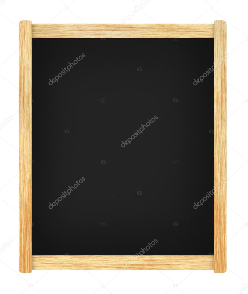 Empty menu board with wooden frame