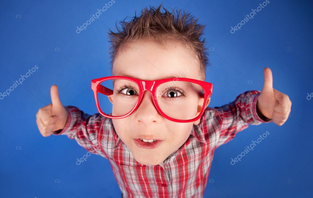 Cool five years old boy showing ok sign