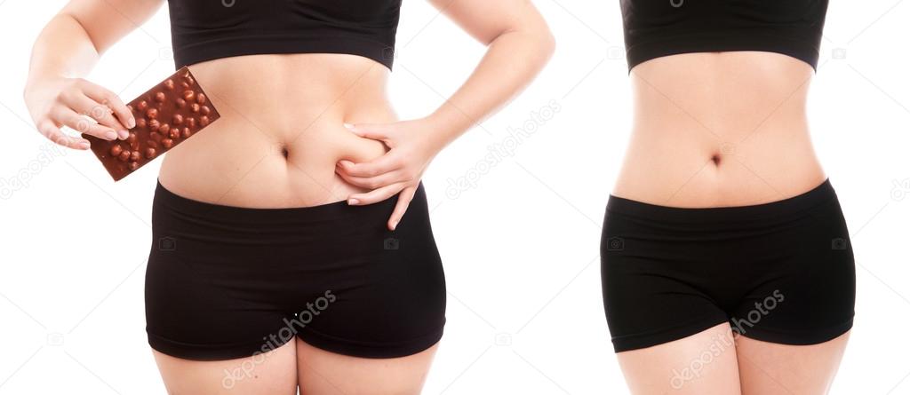 Two woman with different body shapes