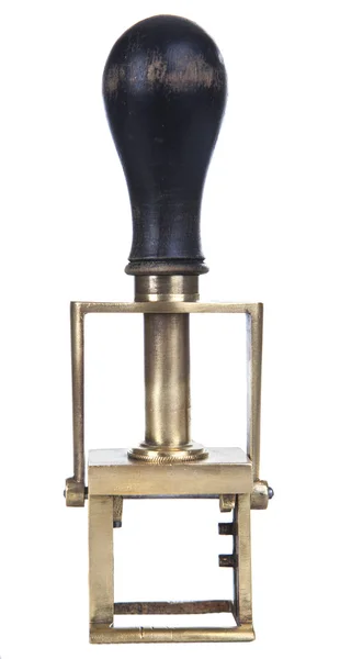 Starý držák kovového razítka — Stock fotografie