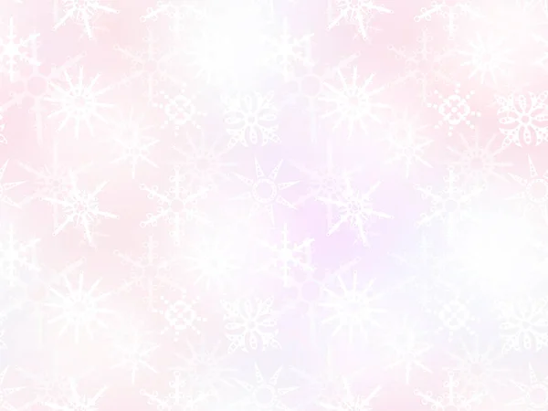 Nahtloses Wintermuster Mit Silhouetten Weißer Schneeflocken Auf Violettem Hintergrund — Stockfoto
