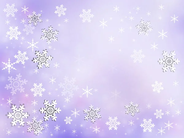 Blue Winter Background Snowflakes — Stock Photo, Image