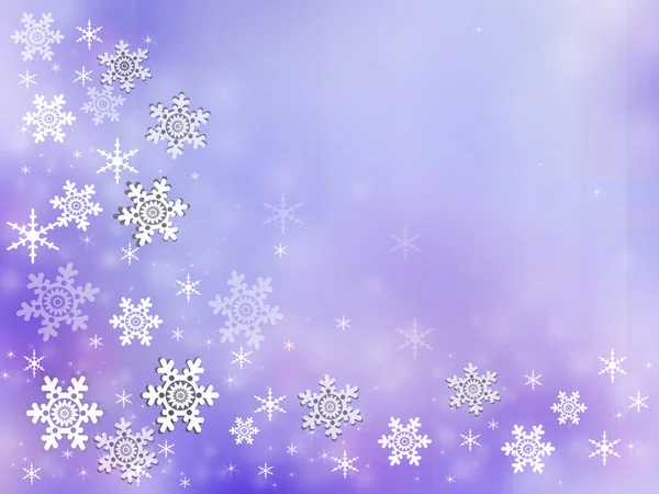 Blue Winter Background Snowflakes — Stock Photo, Image