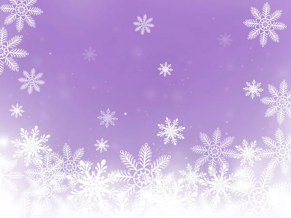 雪の結晶と青い冬の背景 — ストック写真