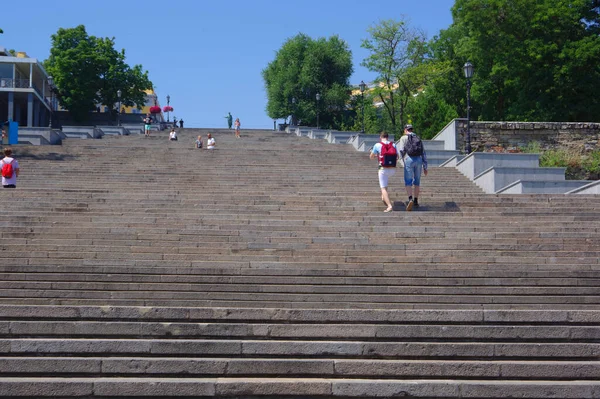 Ukraine Odessa Viele Schritte Auf Der Potemkinschen Treppe — Stockfoto