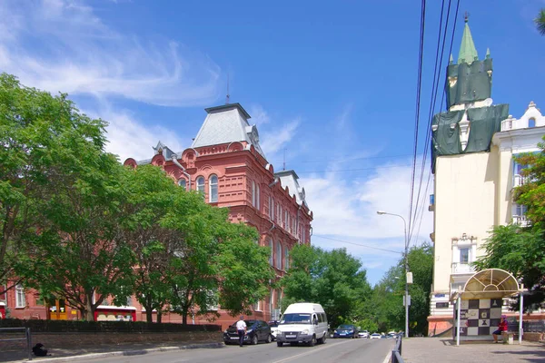 Russia Astrakhan 2021 Old Houses City Center — Stock Photo, Image