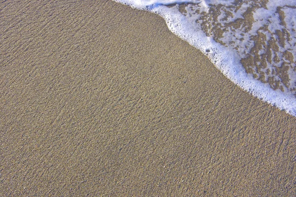 Zand Gewassen Door Zeegolven — Stockfoto