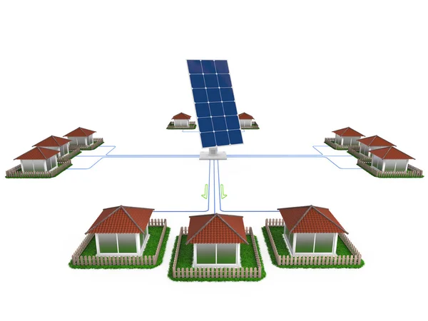 Elektřina v domech — Stock fotografie