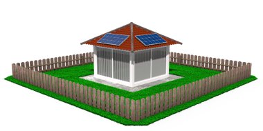 Energy of the sun for the house clipart