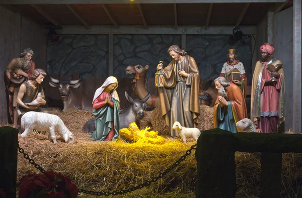 De kerststal. — Stockfoto