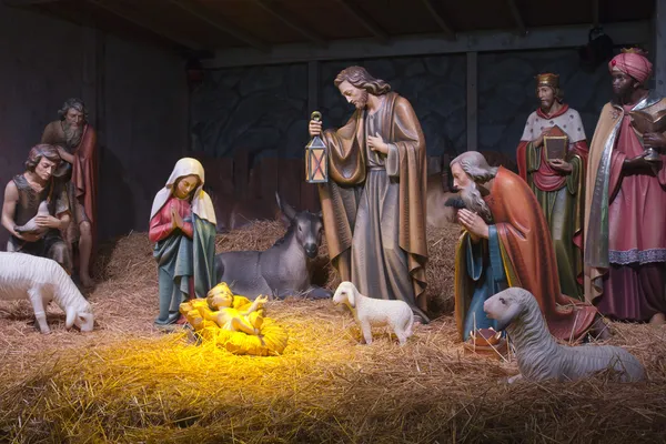 De kerststal. — Stockfoto