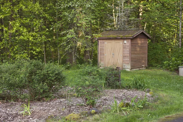 Small storage shed in a forest. — Stock Photo, Image