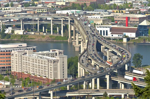 Rush hour traffic Portland OR. — Stock Photo, Image