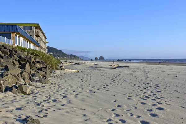 Pés de areia em Cannon Beach Oregon . — Fotografia de Stock