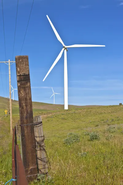 Windkraft im Osten Washingtons. — Stockfoto