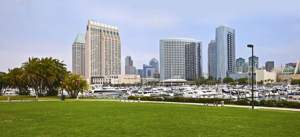 San Diego marina and the downtown buildings. — Stock Photo, Image