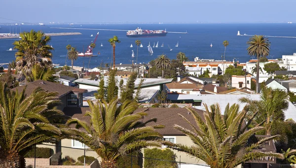 San pedro buurt Stille Oceaan Californië. — Stockfoto