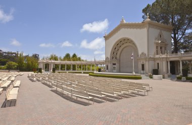 Balboa park açık tiyatro ve konser Kaliforniya.