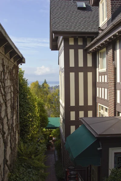 Allée entre deux maisons Seattle WA . — Photo